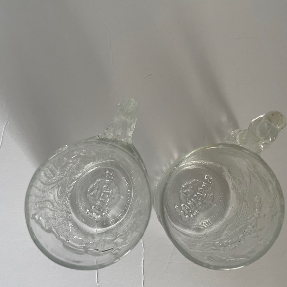 Flintstone themed Ronald McDonald frosted glass mugs. - Picture 3 of 5